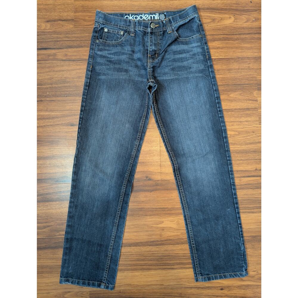 Y2K Women's Akademiks Straight Leg Dark Wash Jeans Size 18 Minimalist Denim